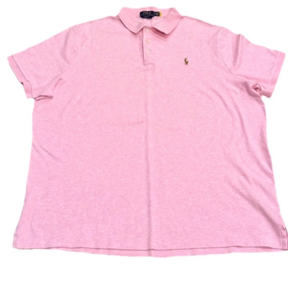 Polo Ralph Lauren Classic Fit Polo Shirt Pink 100% Cotton Pony Logo XXL